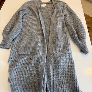 Abercrombie & Fitch Gray Textured Cardigan